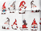 2x Tea Towel Gnome Kracht Kitchen Cloths Winter Snow Hearts Sledge