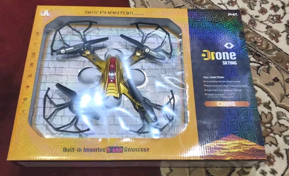 Syma Sky Phantom ch090w Drone 4 CH 2.4 GHz Remote Control Drone Complete in Box - Image 1 of 4