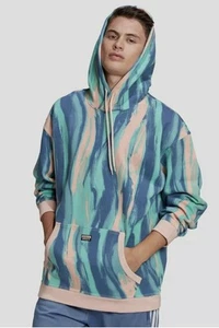 Neu ohne Etikett Adidas Originals UO R.Y.V. Hoodie Pullover In Vapor Pink Multi Größe XL - Bild 1 von 11