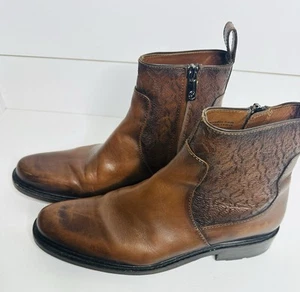 franco cuadra Herren Leder Elegant Stiefel Braun - Bild 1 von 8