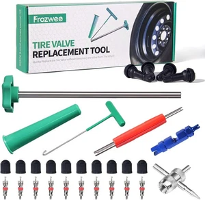 Tire Valve Stem Core Quickly Replacement Tool Kit,with 2 Set Tools - Picture 1 of 5