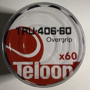 Teloon Tennis Racket Grip White/Black 60 PCs Tru-406-60 Over grip - Picture 1 of 9