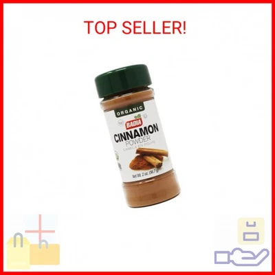 Canela orgánica en polvo Badia, 2 oz - sabor cálido y dulce para hornear, cocinar Foto 1 de 2