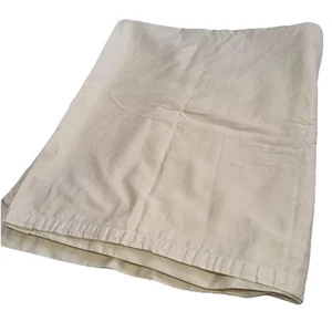 Sábana plana Lauren Ralph Lauren completa/Q beige crema lisa 100 % algodón usada en excelente estado - Imagen 1 de 3