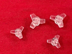 4 TEAM ASSOCIATED RC10CC CLASSIC CLEAR WHEEL KNOCK OFF NUTS RC10 40TH knock offs - Picture 1 of 1