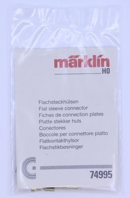 Marklin 74995 HO Scale Brass Flat Sleeve Connectors (Pack of 20) - Image 1 of 2