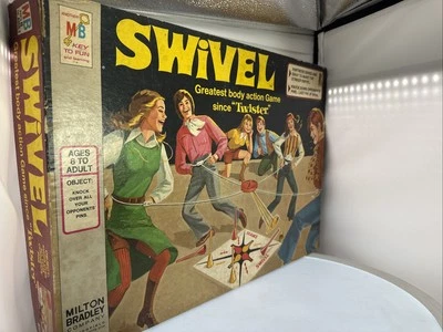 COMPLETE - SWIVEL Game 1970s Body Action Party; Milton Bradley; Activity Game - Image 1 of 4