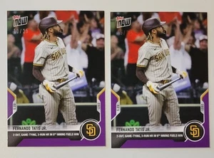 ONE 2021 Topps NOW #285 Fernando Tatis Jr San Diego Padres Purple Parallel #/25 - Picture 1 of 2