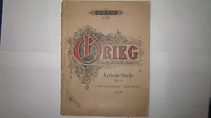 GRIEG LYRISCHE STUCKE LYRISKE STYKKER PEZZI LIRICI OP. 43 PIANOFORTE ED. PETERS - Foto 1 di 1