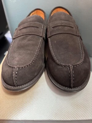 VERO MEN CUOIO MEN SHOES, LOAFER STYLE, BROWN SUEDE, SIZE EU 42-42.50Q - Image 1 of 4