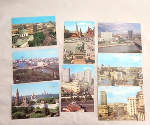 VTG Moscow Russia Mockba Postcards 1988 Landmarks Kremlin USSR Lenin, Lot of 19 - Picture 1 of 14