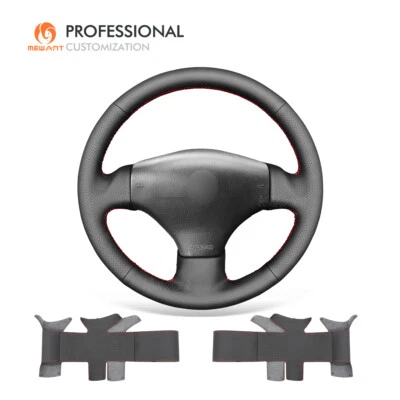 MEWANT Custom DIY Genuine Leather Steering Wheel Cover for Peugeot 206 2003-2006 - image 1 of 4
