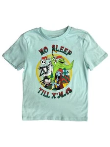 Girls Nightmare Before Christmas Green No Sleep Till X-Mas T-Shirt Shirt - Picture 1 of 2