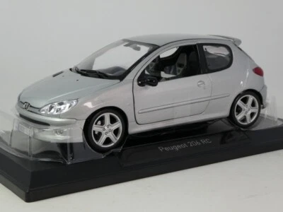 Norev Peugeot 206 RC alluminium silver 2003 1/18 184726 - Immagine 1 di 4