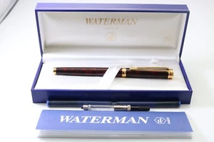 Pluma Estilográfica Vintage Waterman Harmonie Patio Roja Mediana, (Estuche y Recambios) - Imagen 1 de 6