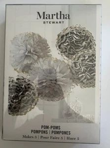 Martha Stewart Crafts Party Pom-poms New 3 Tissue Paper Party Decor, NIB. - Picture 1 of 2