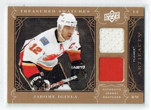 09-10 UD Artifacts Treasured Swatches  Jarome Iginla  /199  Dual Jerseys  HOF