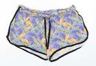 Pep&Co Womens Multicoloured Geometric Cotton Sweat Shorts Size 12 Regular Drawst