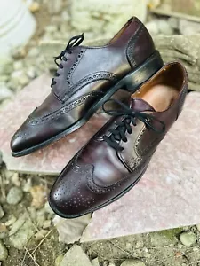 Allen Edmonds Ashland Budapester Schuhe Herren Größe 9 C Burgunderrot Leder USA Schneller Versand - Bild 1 von 10