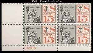 USA5 #C63 MNH PB4 Statua della Libertà - Foto 1 di 1