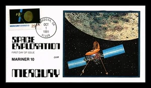 DR JIM STAMPS US COVER MERCURY SPACE EXPLORATION FDC COLLINS HAND PAINTED - Picture 1 of 2
