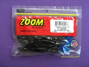 Zoom Super Salt Plus Lizards 6" - Schwarz mit blauem Schwanz - Neu - Bild 1 von 2