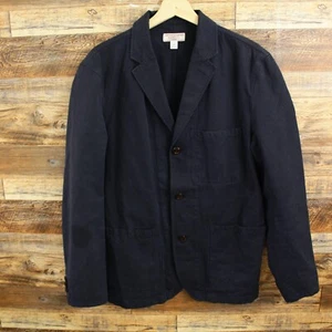 Wallace & Barnes Mens canvas utility jacket Size 40R Blazer Navy Cotton - Picture 1 of 9
