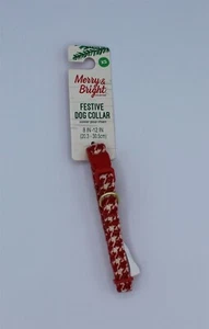Hundehalsband Merry & Bright festlich Weihnachten Nylon Extra Small XS 8-12 rot - Bild 1 von 1