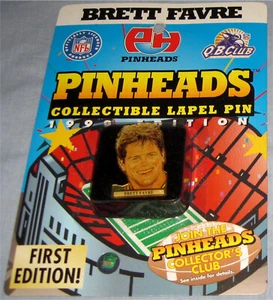 Green Bay Packers 1999 Brett Favre Pinhead NFL Football Button Pin - Picture 1 of 2