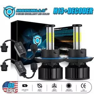 6 Sides H13 9008 LED Headlight Blubs+Resistor Decorder for Ford F-150 2006-2012 - Picture 1 of 12