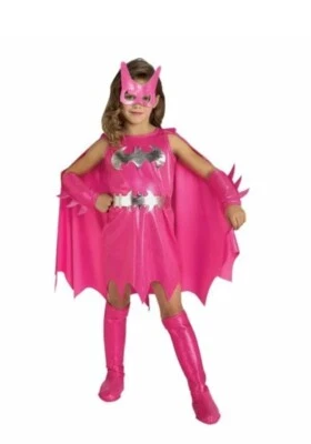 Pink Batgirl Costume Halloween Superhero Style Child Medium - Image 1 of 4