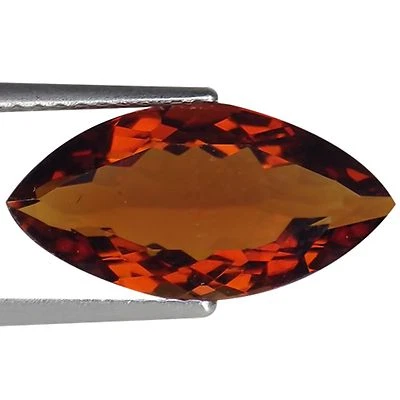 3.72 Ct IGI Certified Natural Tourmaline Gemstone Orange Brown Marquise Cut - Image 1 of 4
