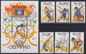 F-EX52026 BELIZE MNH 1988 SEOUL OLYMPIC GAMES ATHLETISM JUDO HOCKEY BASKET. - Picture 1 of 1