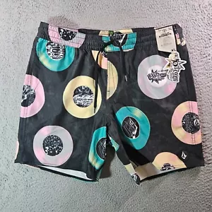 NWT Volcom Stoneys Board Shorts Swim Trunks Men XL Geometric Multicolor - Picture 1 of 13