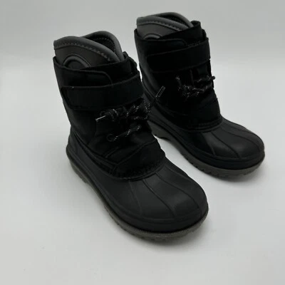 Sperry Harbor Boot A/C Negro Impermeable Lluvia Nieve Invierno Botas Niño Pequeño Talla 9 Foto 1 de 4