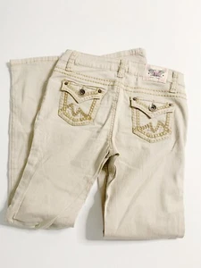 New Girls YMI USA Sz 12 Twill 5 Pocket Embroidered Stitch Jeans NWT Stretchy - Picture 1 of 11