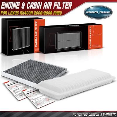 1x Motor e 1x Filtro de Ar de Cabine de Carbono Ativado para Lexus RX400h 2006-2008 FHEV - Imagem 1 de 4