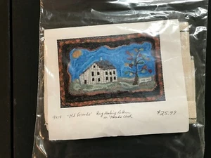 OLD FRIENDS Rug Hooking Pattern on Monk's Cloth 9" x 14" - Picture 1 of 1