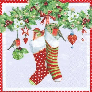 Papiertücher Weihnachten Baumsocken. Servietten Weihnachtssocken im Baum - Bild 1 von 1