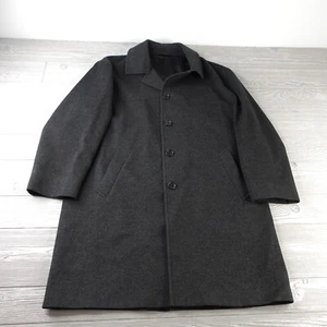 Brooks Brothers BrooksStorm Loro Piana Storm System Wool Overcoat Dark Gray 44R - Picture 1 of 13