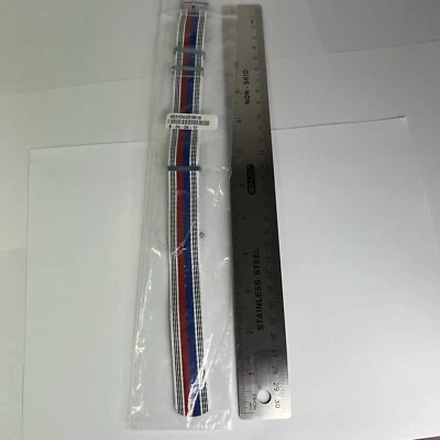 НОВЫЙ OMEGA 21 ММ - 22 ММ В ПОЛОСКУ КРАСНЫЙ БЕЛЫЙ И СИНИЙ РЕМЕНЬ 0031CWZ010618 - Изображение 1 из 4