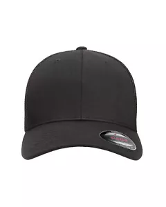 Flexfit 6511 Adult Hat 6-Panel Structured Mid Profile One Size Trucker Cap - Picture 1 of 26