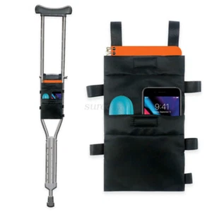 Convenient Crutch Storage Bag Pockets Lightweight Underarm Crutch Pouch Outdoor - Picture 1 of 14