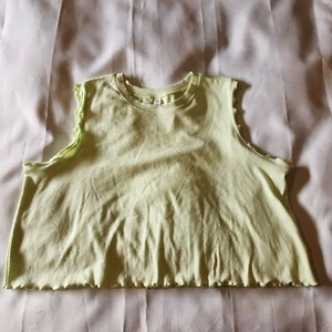 BP Nordstrom Tanktop Camisole Damen 1X grün limecreme Rüschenärmel/Saum - Bild 1 von 6