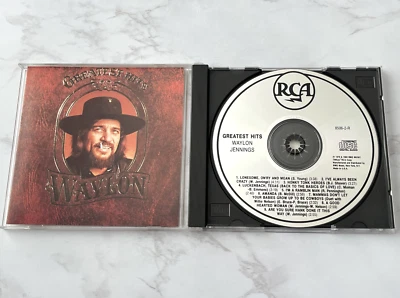 Waylon Jennings Greatest Hits CD RCA 8506-2 RRE Honky Tonk Heroes, Amanda OOP! - Image 1 of 4