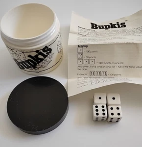 Bupkis Dice Game Milco Toys Vintage 1981 White Dice Only - Picture 1 of 3