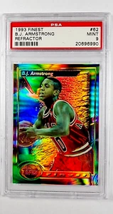 1993 1993-94 Topps Finest Refractor #62 B.J. Armstrong PSA 9 *Only 4 Higher* - Picture 1 of 3