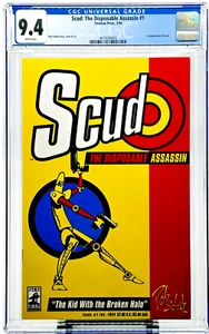 SCUD THE DISPOSABLE ASSASSIN #1 CGC 9.4 WHITE PAGES 1994 1st Print NM CLEAR CASE - Picture 1 of 7