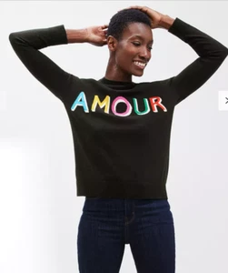 Amour Slogan Pullover, schwarz/Multi John Lewis nur Größe 8 UVP £35,00 CA692 - Bild 1 von 15