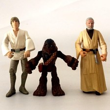 3pcs Star Wars Luke Skywalker Obi Wan 3.75" action figures